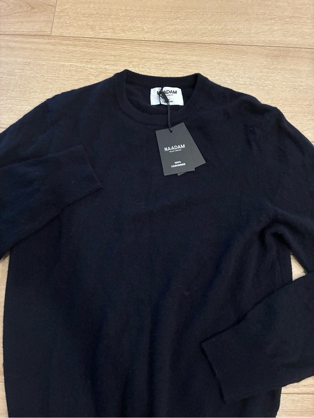 NWT NAADAM Men’s Original Cashmere Crewneck Sweater Navy Size XS